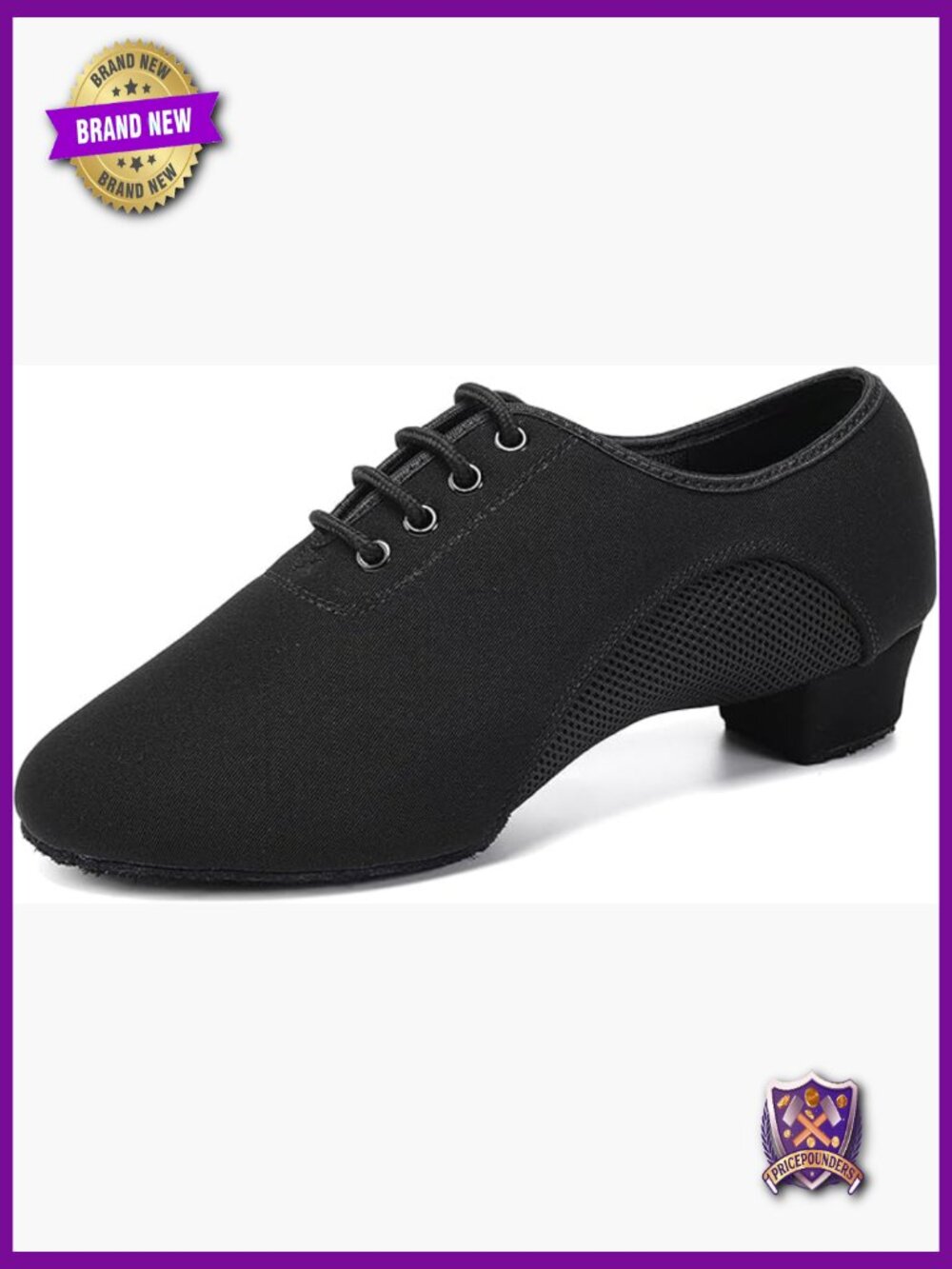Closed Toe Latin Salsa Practice Dance Shoes with Suede Sole